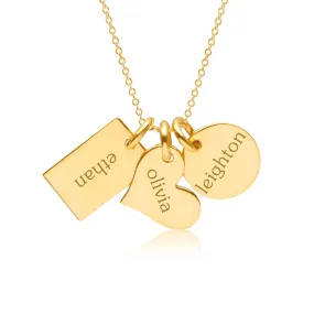 14k Gold Family Necklace