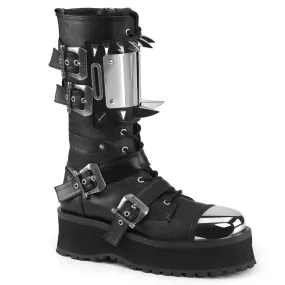 2 Inch Platform GRAVEDIGGER-250 Black Pu