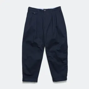 2 Pleat Twill Pants - Navy