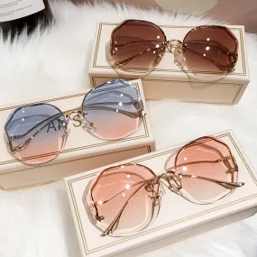 2022 Women Fashion Tea Gradient Sunglasses