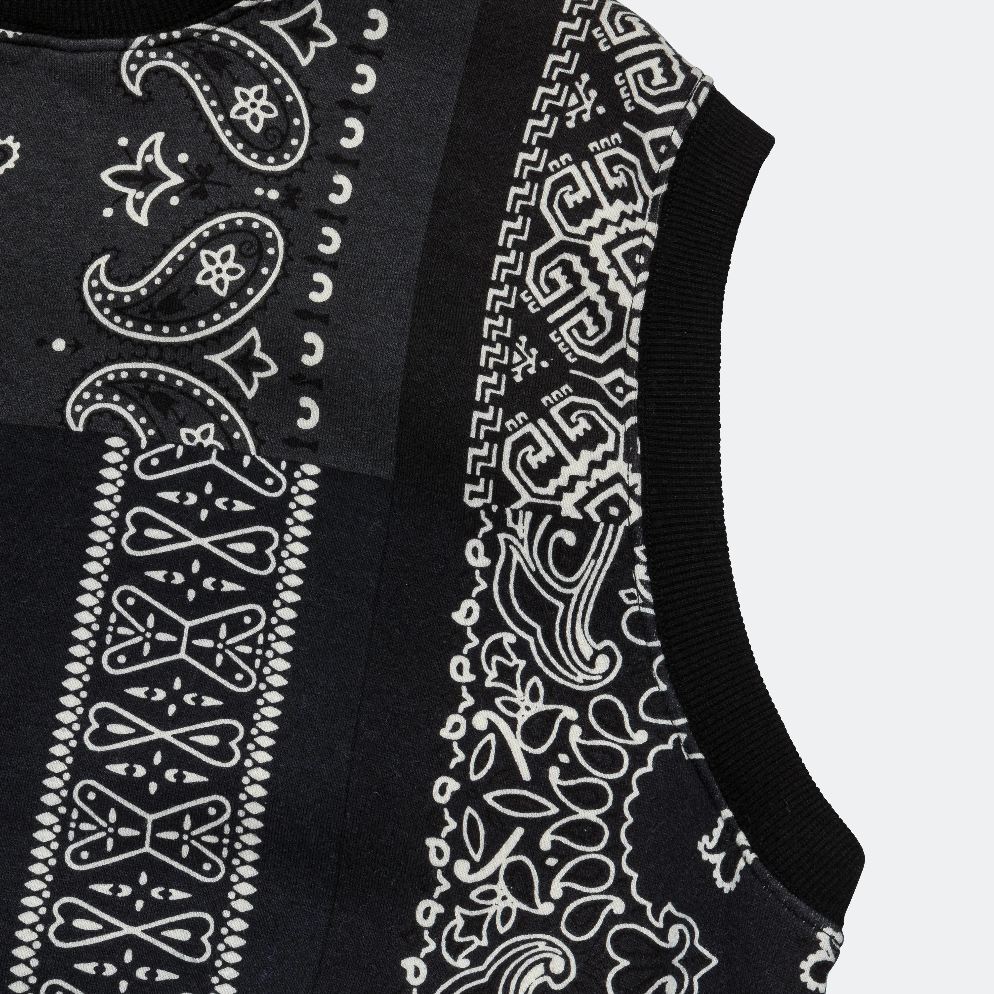 30/-SWT Knit Bandana BIG Vest - Black