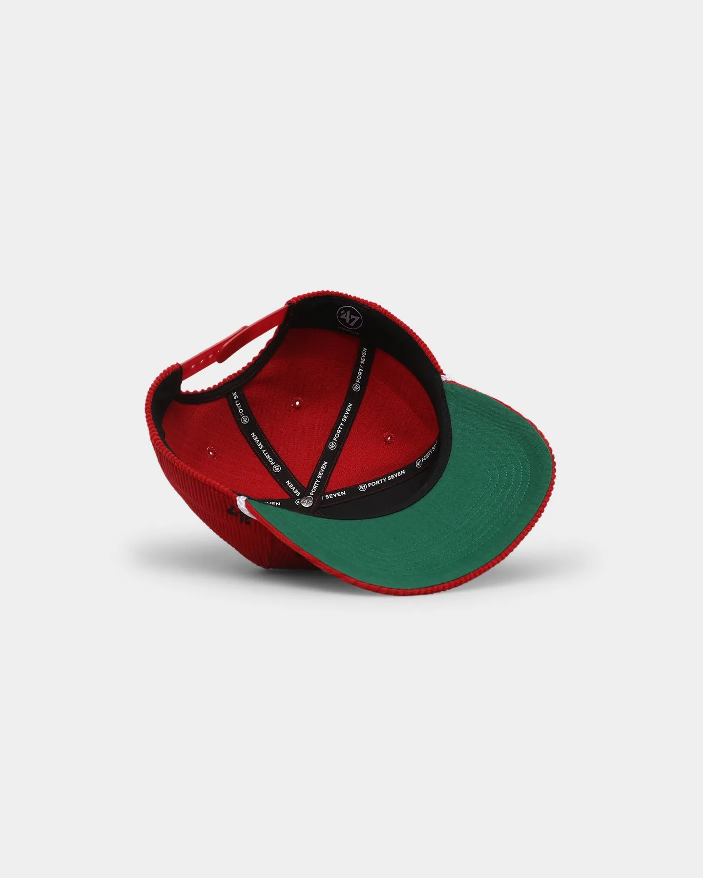 47 Brand Chicago Blackhawks 'NHL Corduroy Team Script' Corduroy Crossrope 47 Hitch Snapback Red