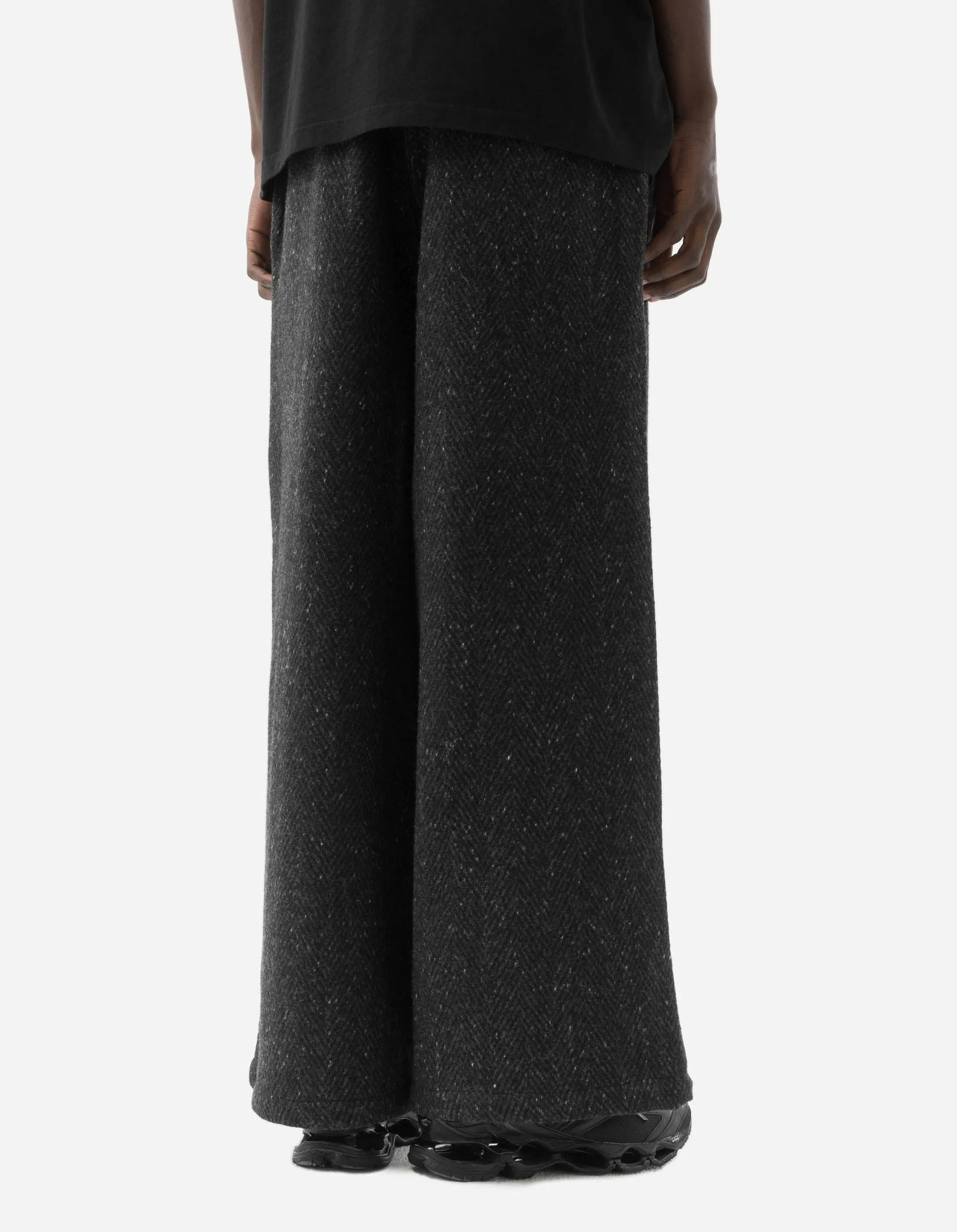 5334 Wool Hakama Track Pants Black