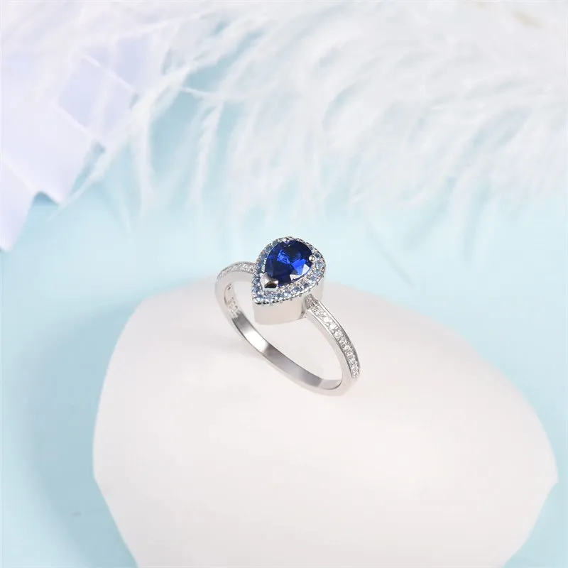 925 Sterling Silver Teardrop Urn Rings Hold Loved Ones Ashes Cz Cremation Memorial Ring Keepsake Jewelry for Women