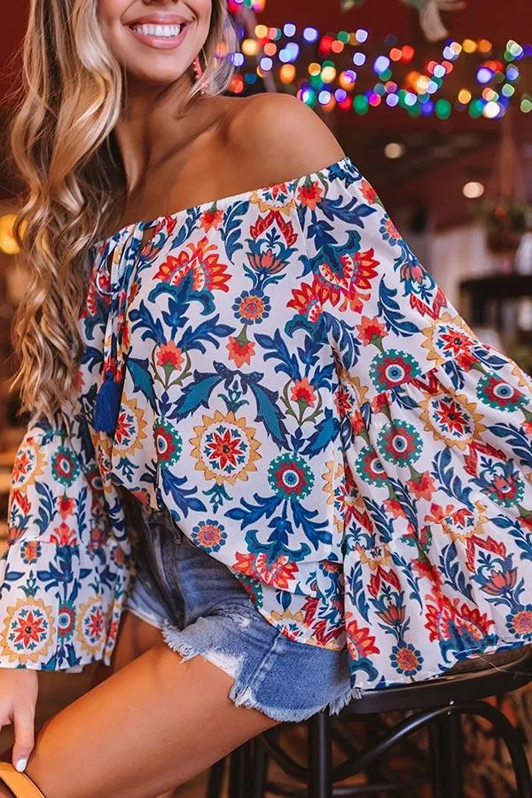 Adorable Floral Print and Breezy Material Top