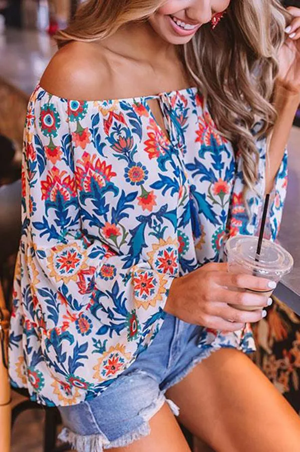 Adorable Floral Print and Breezy Material Top