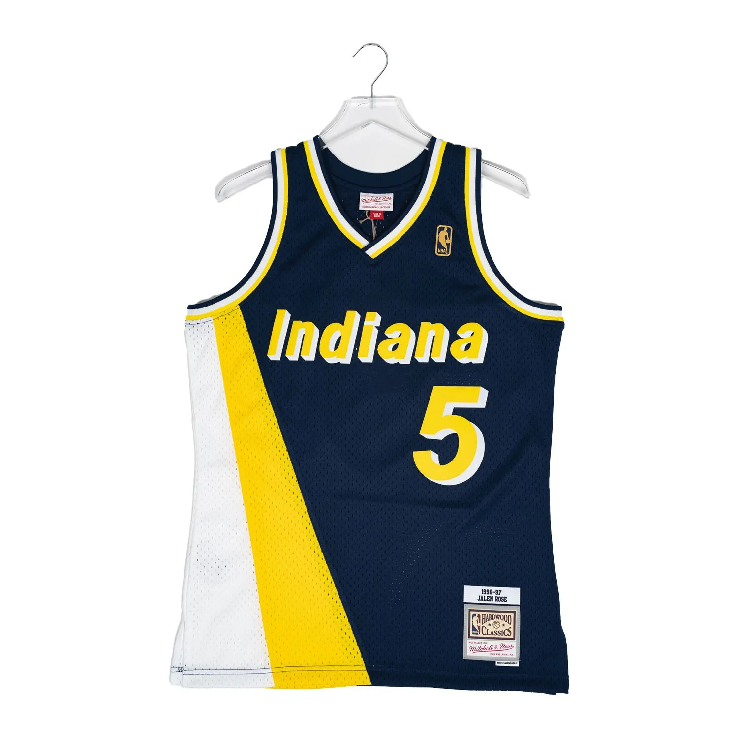 Adult Indiana Pacers Jalen Rose #5 Flo-Jo Hardwood Classic Jersey by Mitchell and Ness