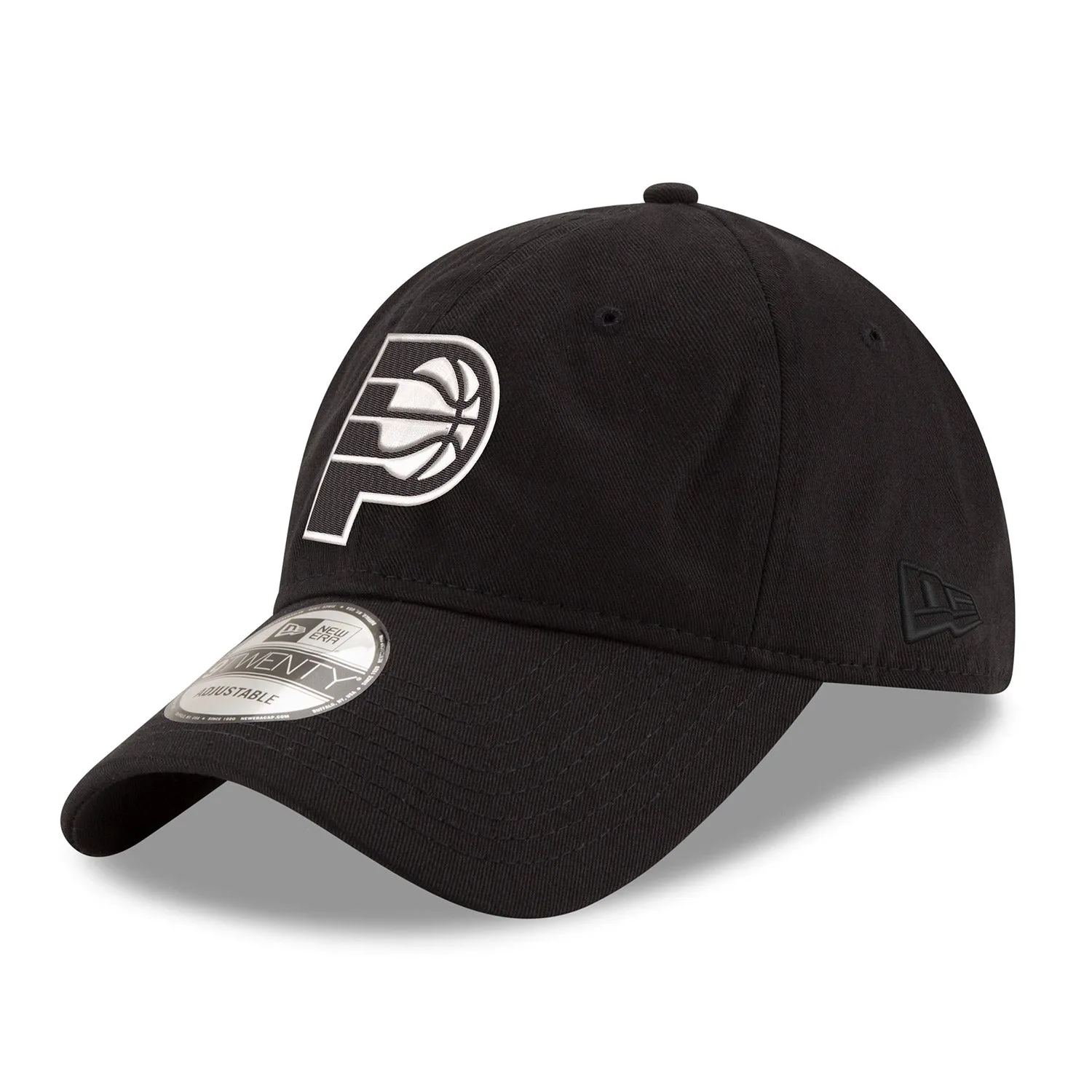 Adult Indiana Pacers Primary Logo Core Classic Tonal 9Twenty Hat in Black by New Era