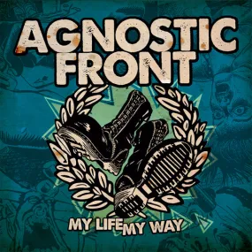 Agnostic Front LP - My Life My Way (Olive Green/Transparent Blue)