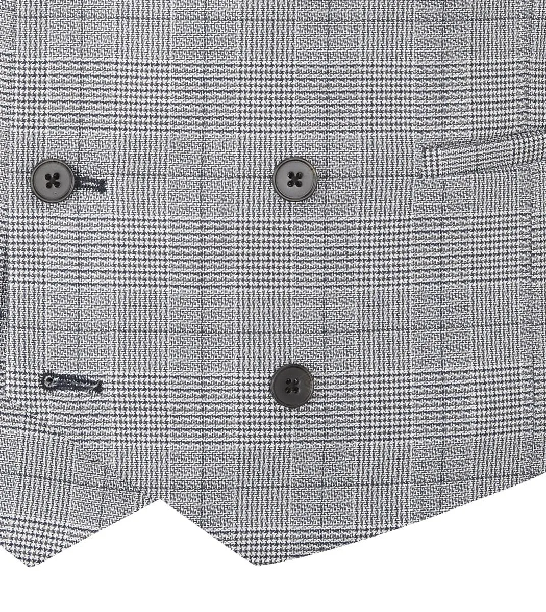 Anello Grey Prince Of Wales Check Waistcoat