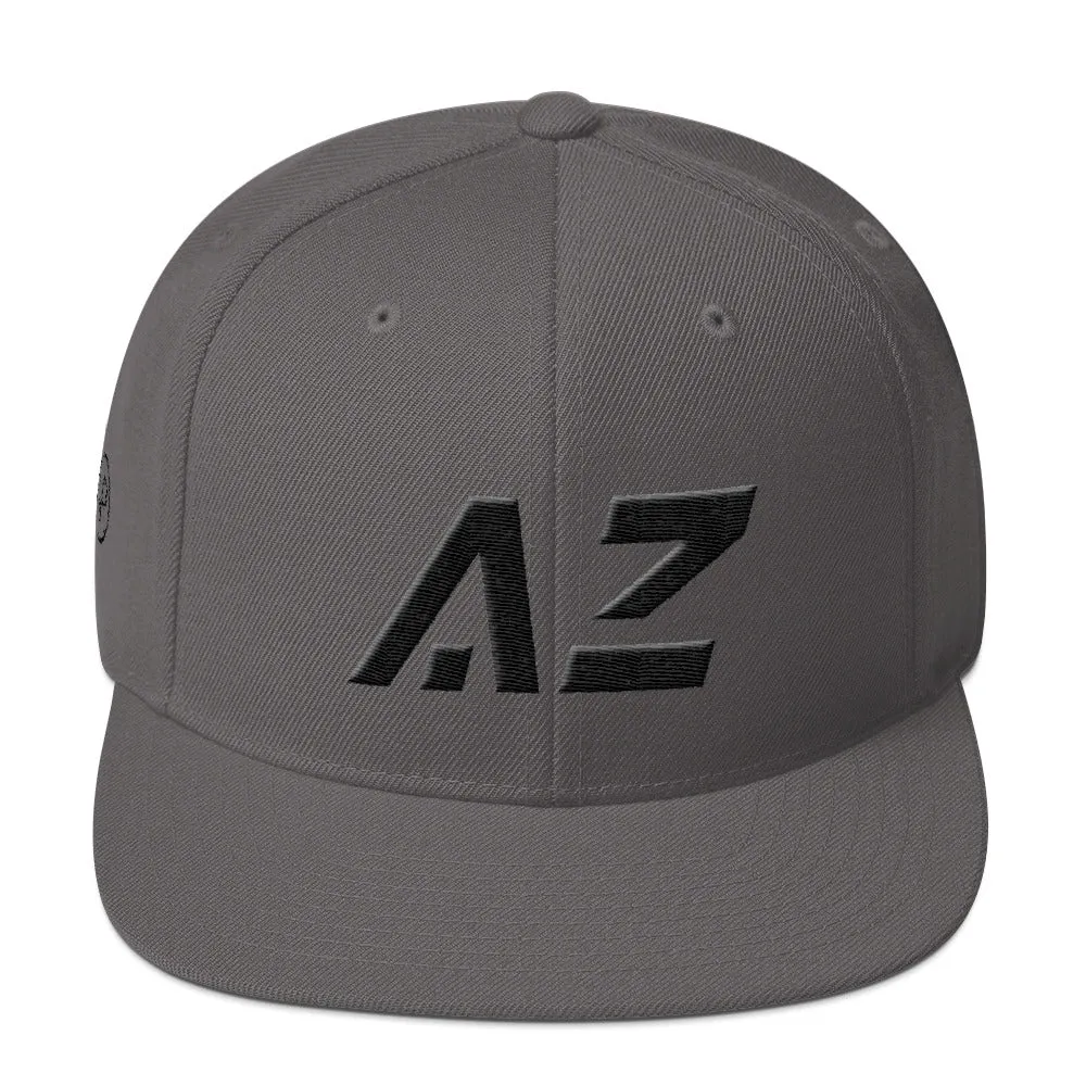 Arizona - Flat Brim Hat - Black Embroidery - AZ - Many Hat Color Options Available