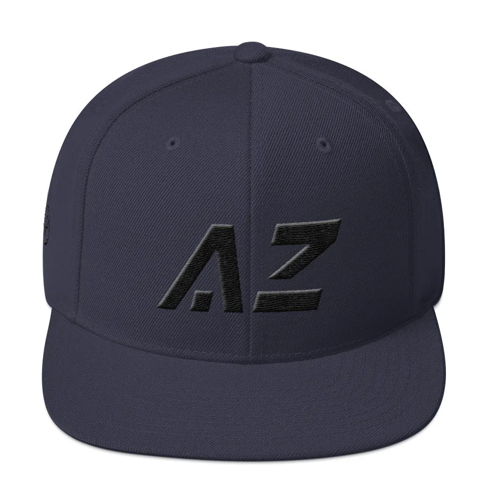 Arizona - Flat Brim Hat - Black Embroidery - AZ - Many Hat Color Options Available