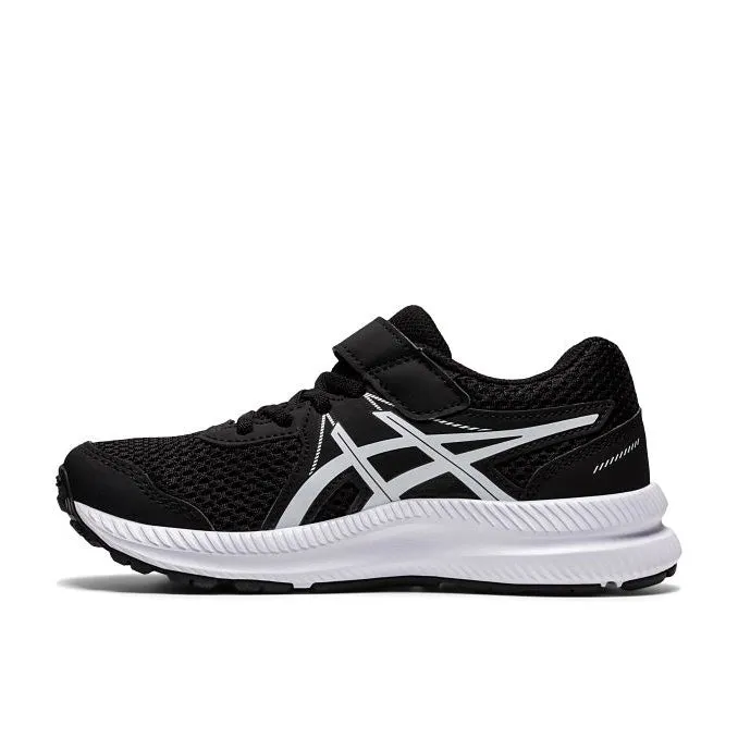 Asics Contend 7 PS Kids Black White   