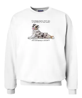 Australian Shepherd  Blue Merl - Best Dog in the World - Sweatshirt