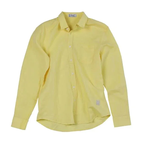 Autumn Summer Wear Breathable Pure Linen and Cotton Classic Men’s Shirt