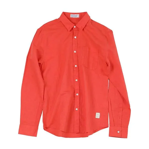 Autumn Summer Wear Breathable Pure Linen and Cotton Classic Men’s Shirt