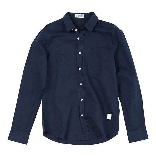 Autumn Summer Wear Breathable Pure Linen and Cotton Classic Men’s Shirt