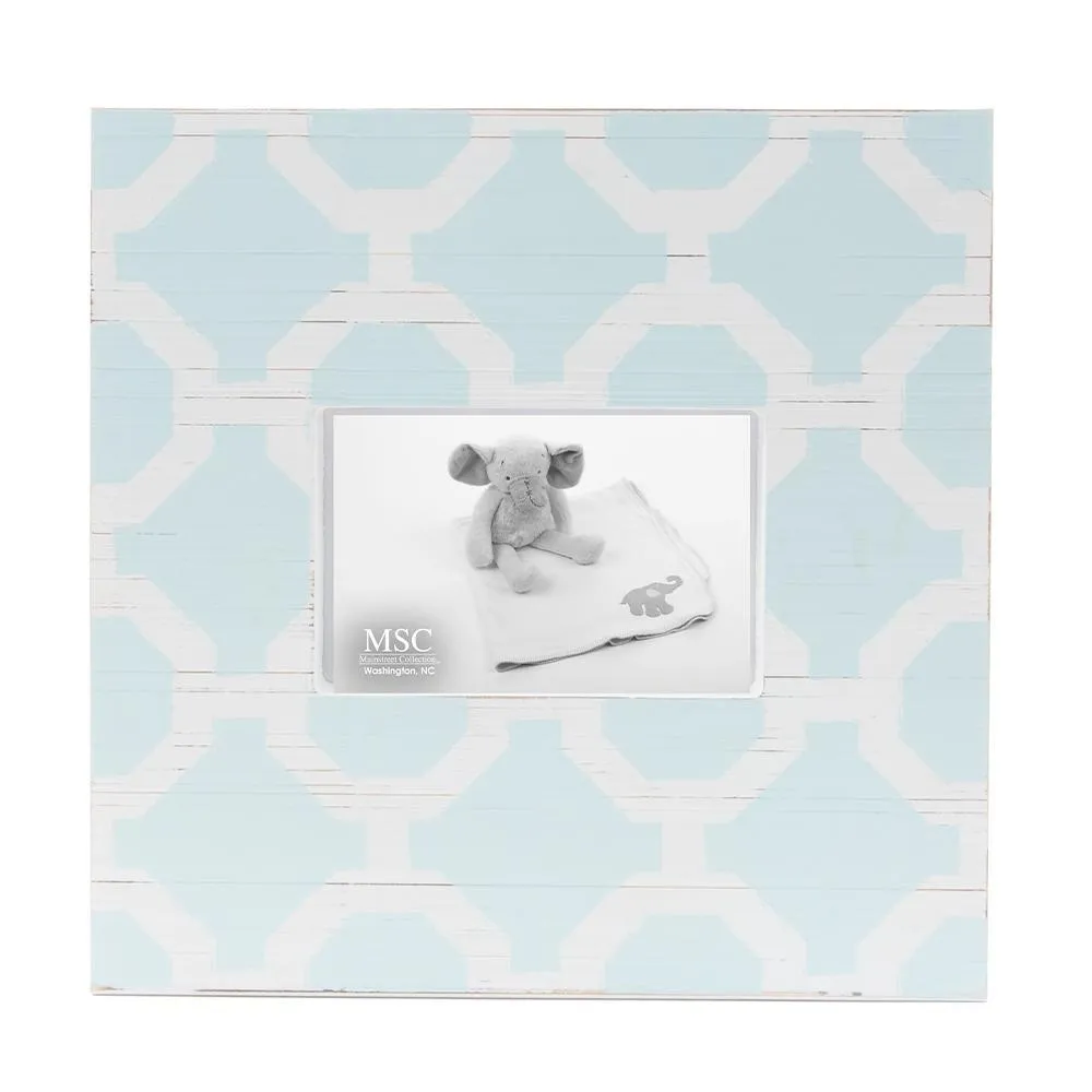 Baby Blue Trellis Picture Frame