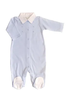 Baby Boy's Blue Diamond Footie