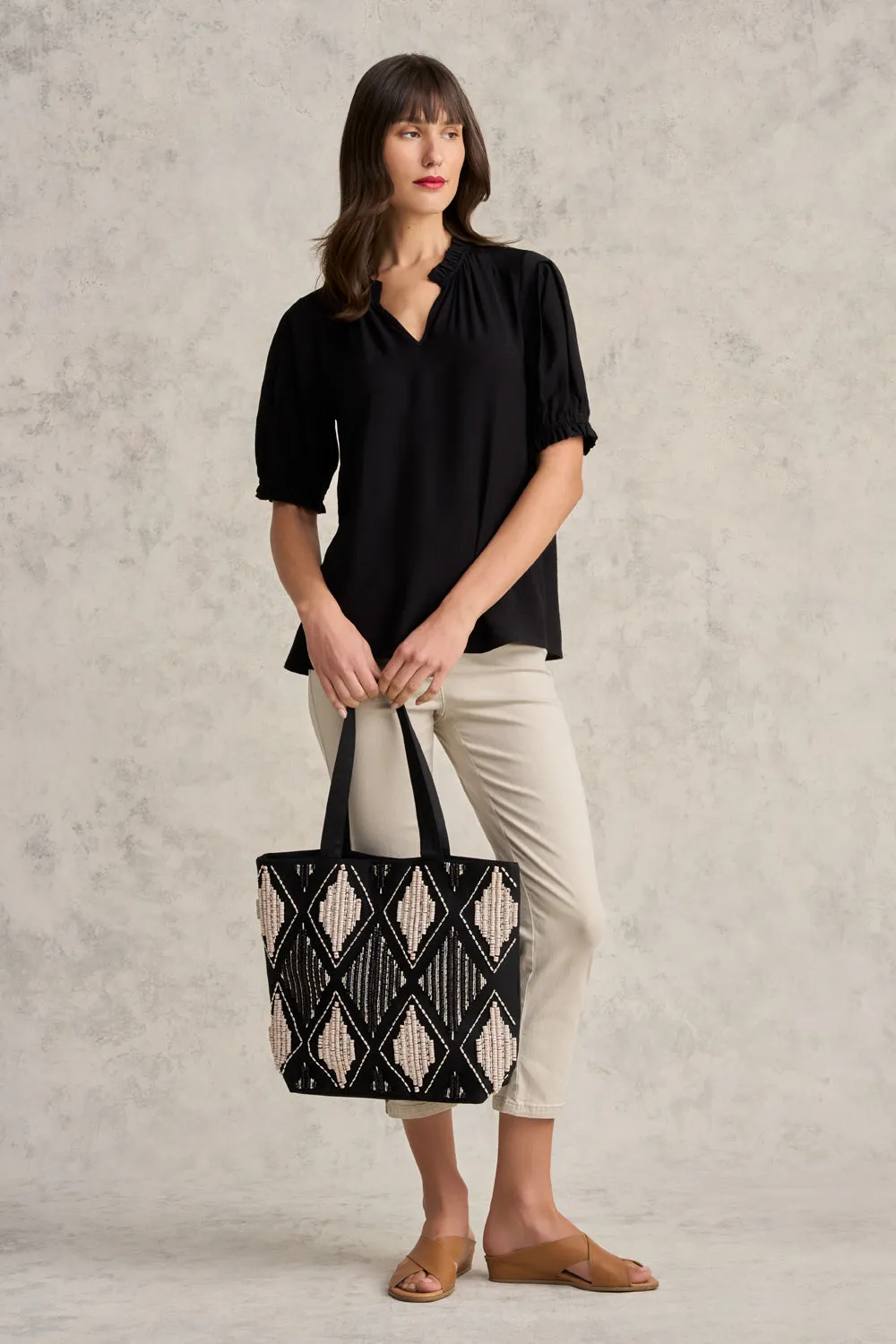 Bailey Beaded Tote Bag