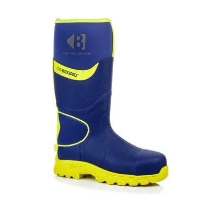 BBZ8000 Buckbootz S5 360° High Visibility Neoprene/Rubber Safety Wellington Boot with Ankle Protection - Ultimate Safety Wellington Boot