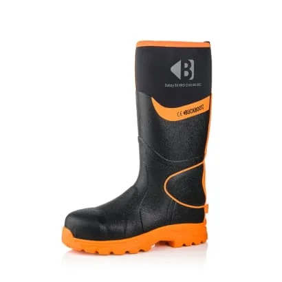 BBZ8000 Buckbootz S5 360° High Visibility Neoprene/Rubber Safety Wellington Boot with Ankle Protection - Ultimate Safety Wellington Boot