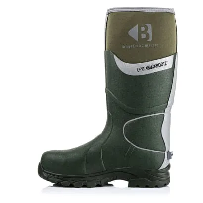 BBZ8000 Buckbootz S5 360° High Visibility Neoprene/Rubber Safety Wellington Boot with Ankle Protection - Ultimate Safety Wellington Boot