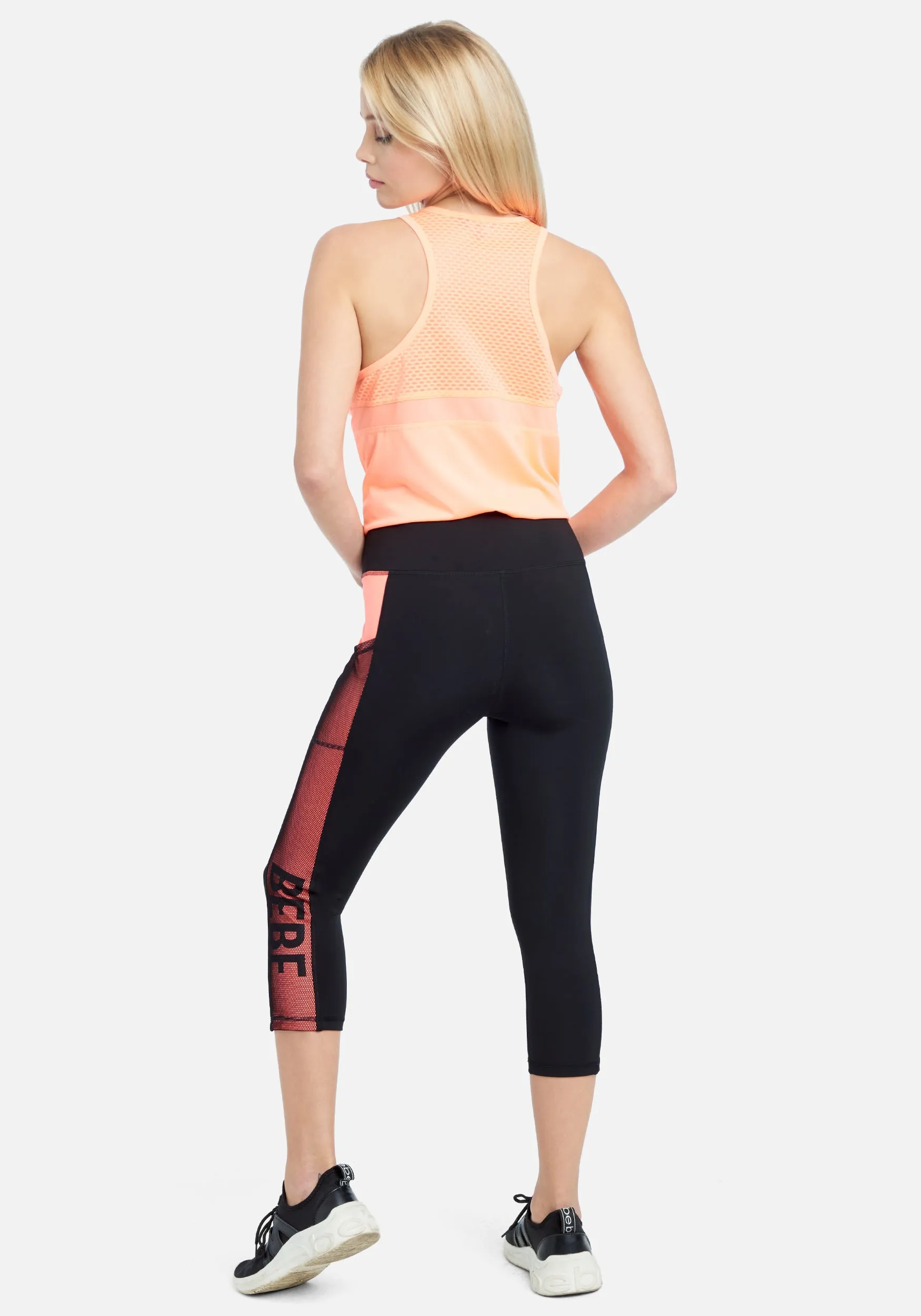 Bebe Sport Net Mesh Capri Legging