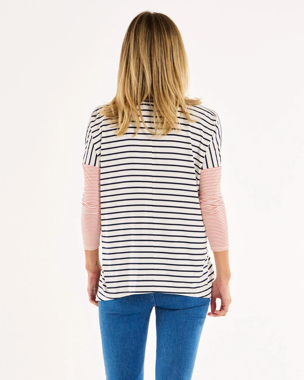 Betty Basics Geneva Tee Blue Red Stripe