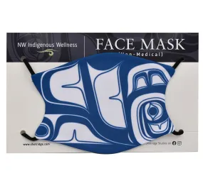 Blue Abstract Formline #2 Face Mask