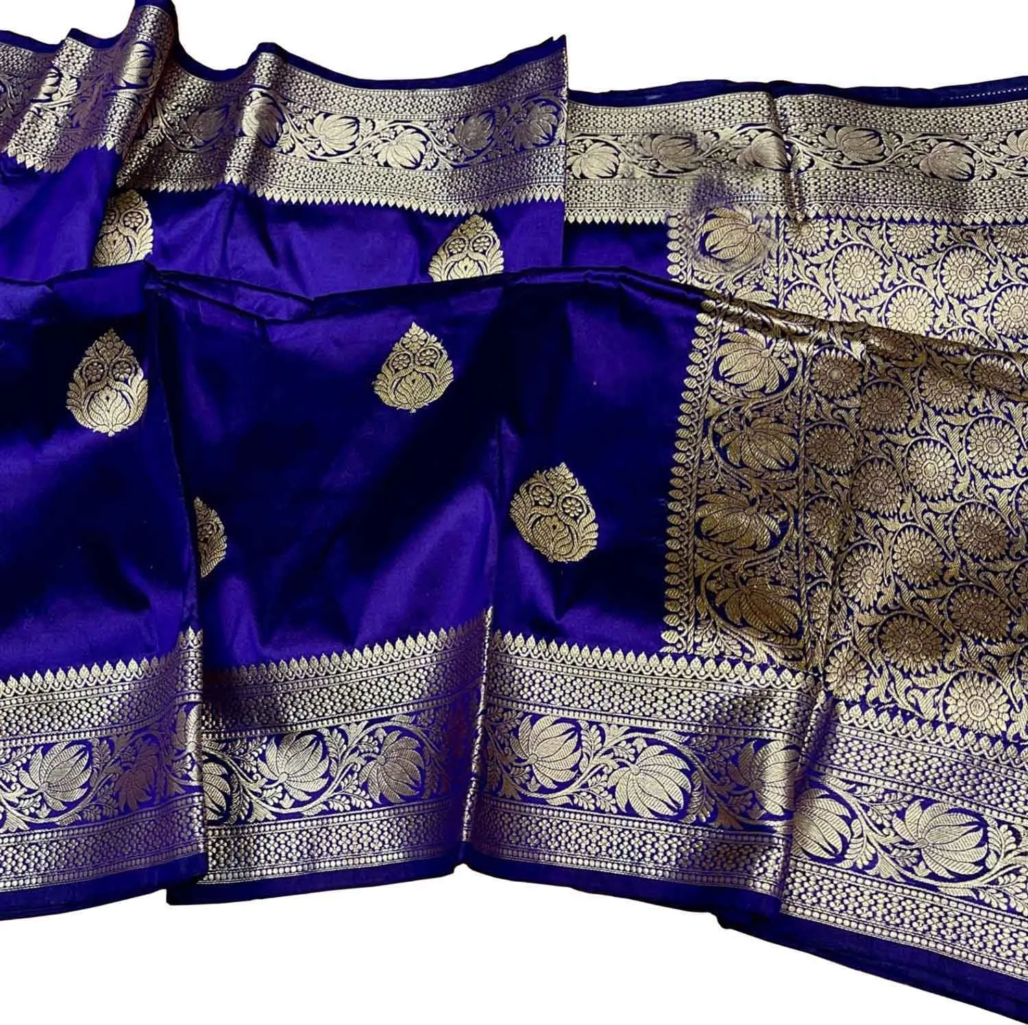 Blue Banarasi Handloom Pure Katan Silk Saree