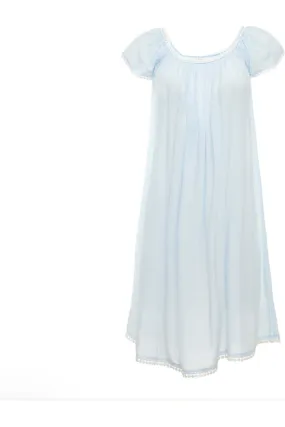 Blue Cap Sleeve Nightgown