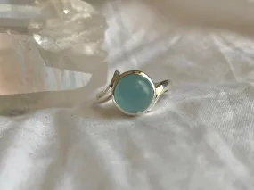 Blue Chalcedony Efimia Ring - Round