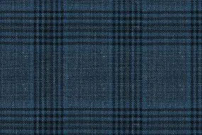 Blue Check 38% Cashmere 29% Wool 25% Silk 8% Linen (Ref-794360)