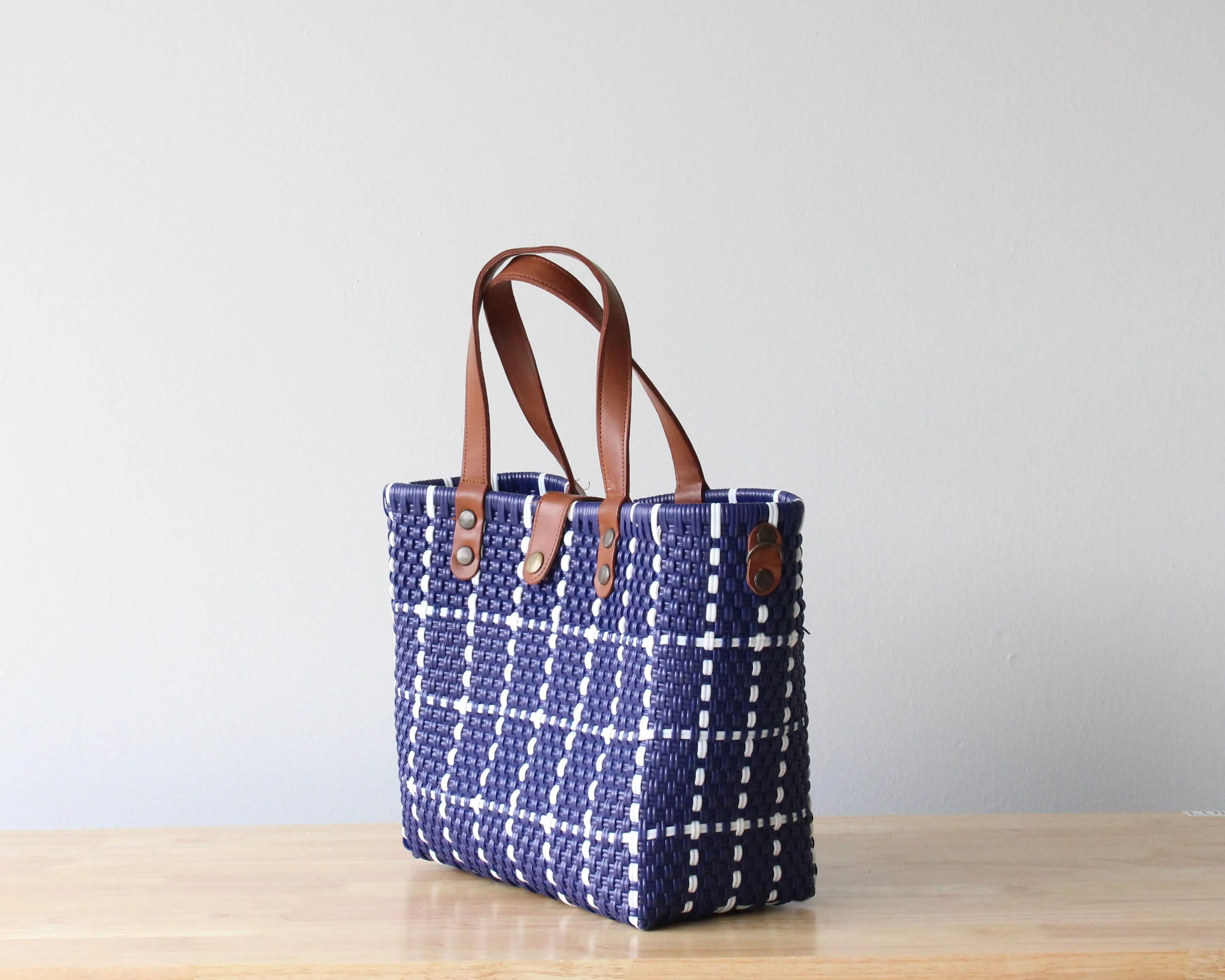 Blue Handwoven Purse by MexiMexi