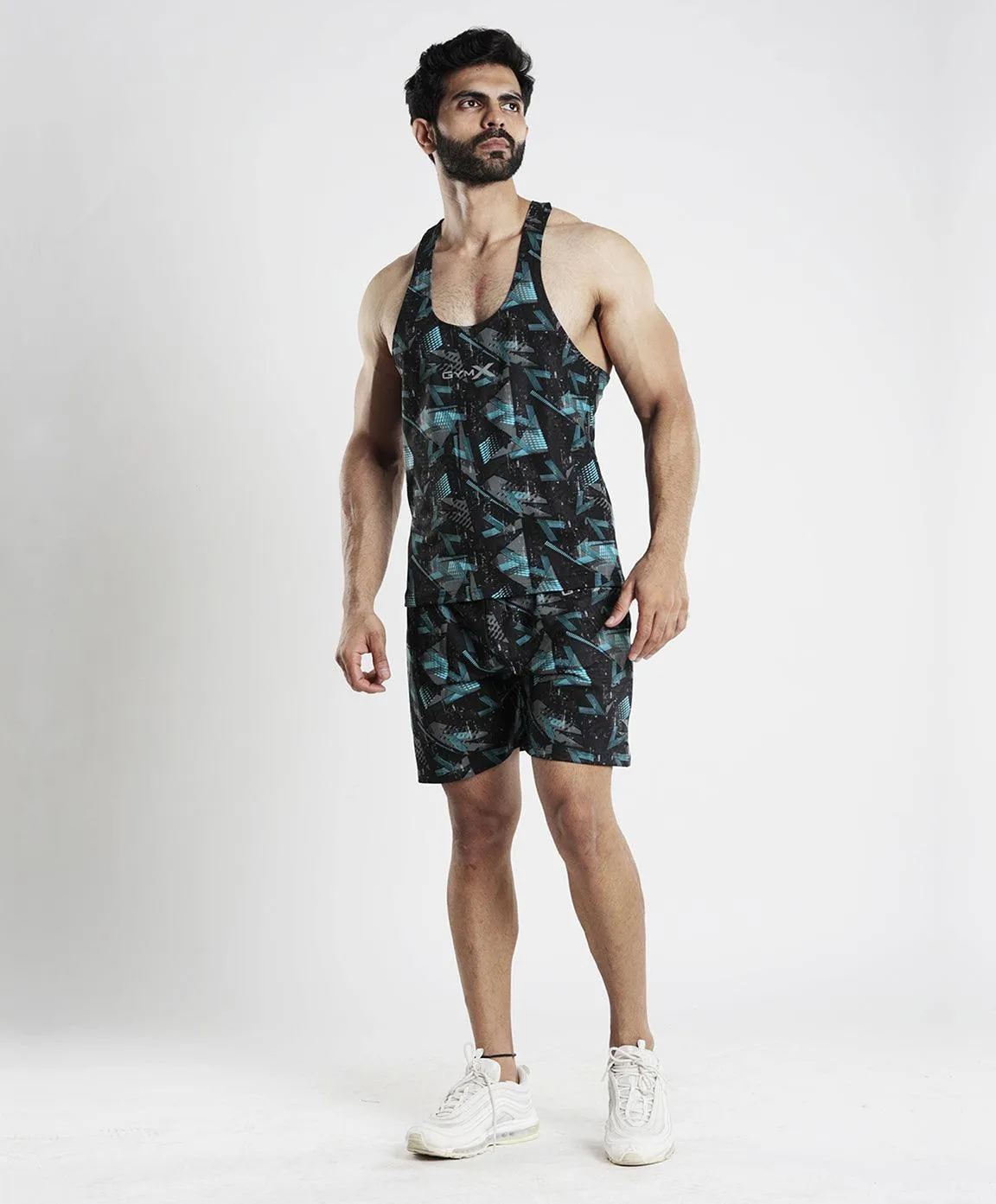 Bolt Blue Camo Stringer (4 way stretch) - Sale