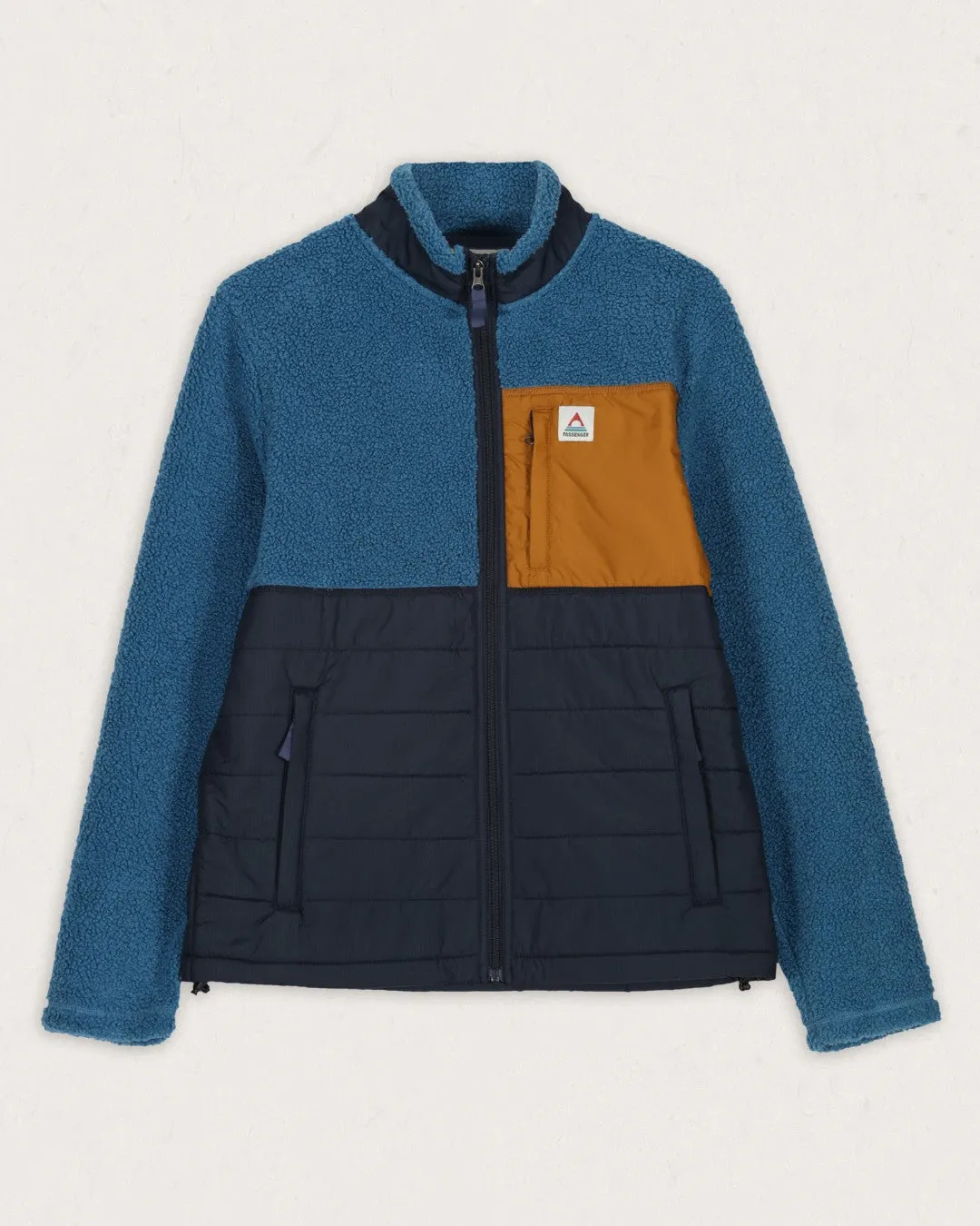 Born Explorer Recycled Polar-Lined Sherpa Fleece - Blue Steel