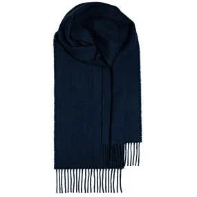 Bowhill Lambswool Scarf - Navy Plain