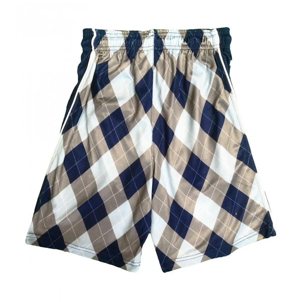 Boys Blue & Grey Argyle Attack Short