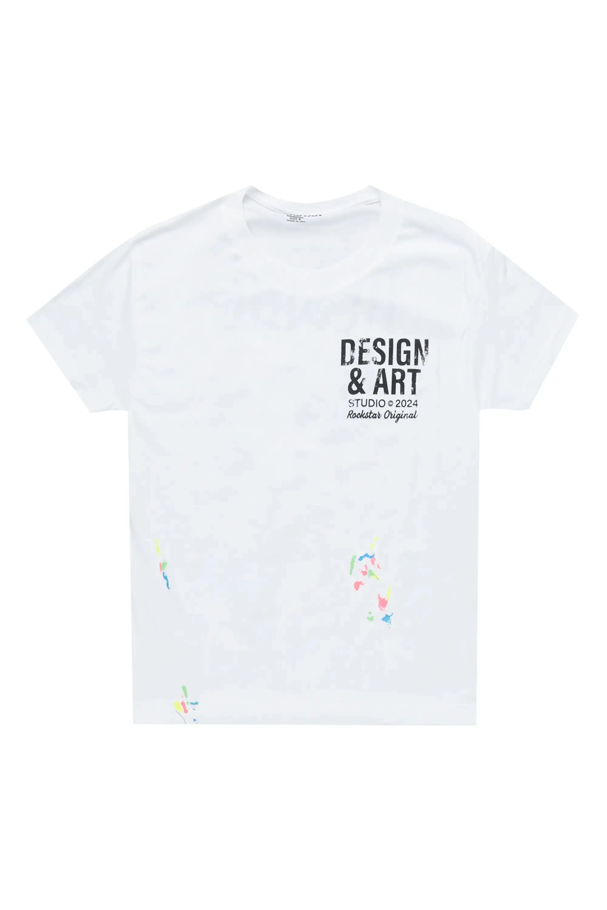 Boys Mancha White Graphic T-Shirt