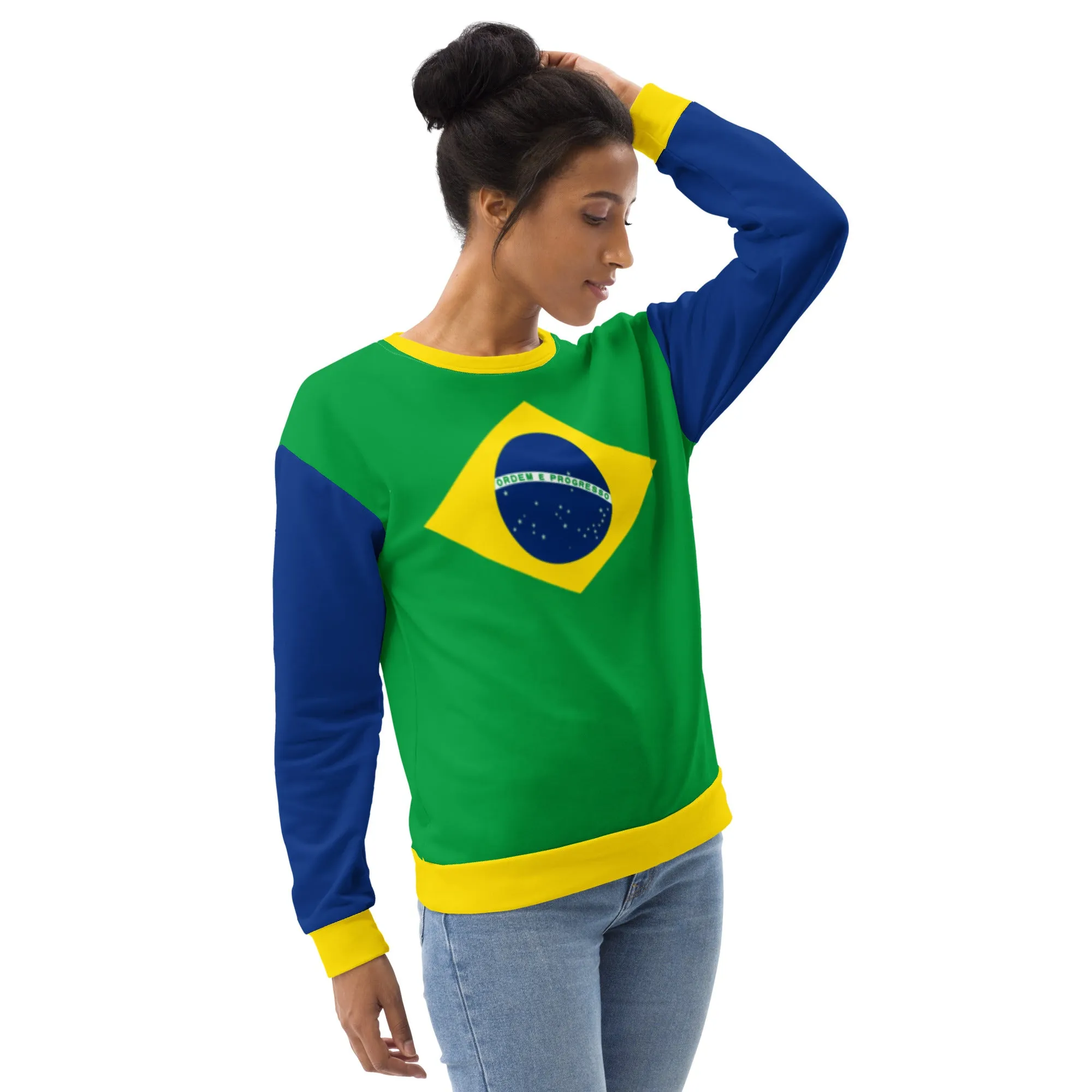 Brazil Sweatshirt / Brazil Clothes Style / Brazilian Flag Color