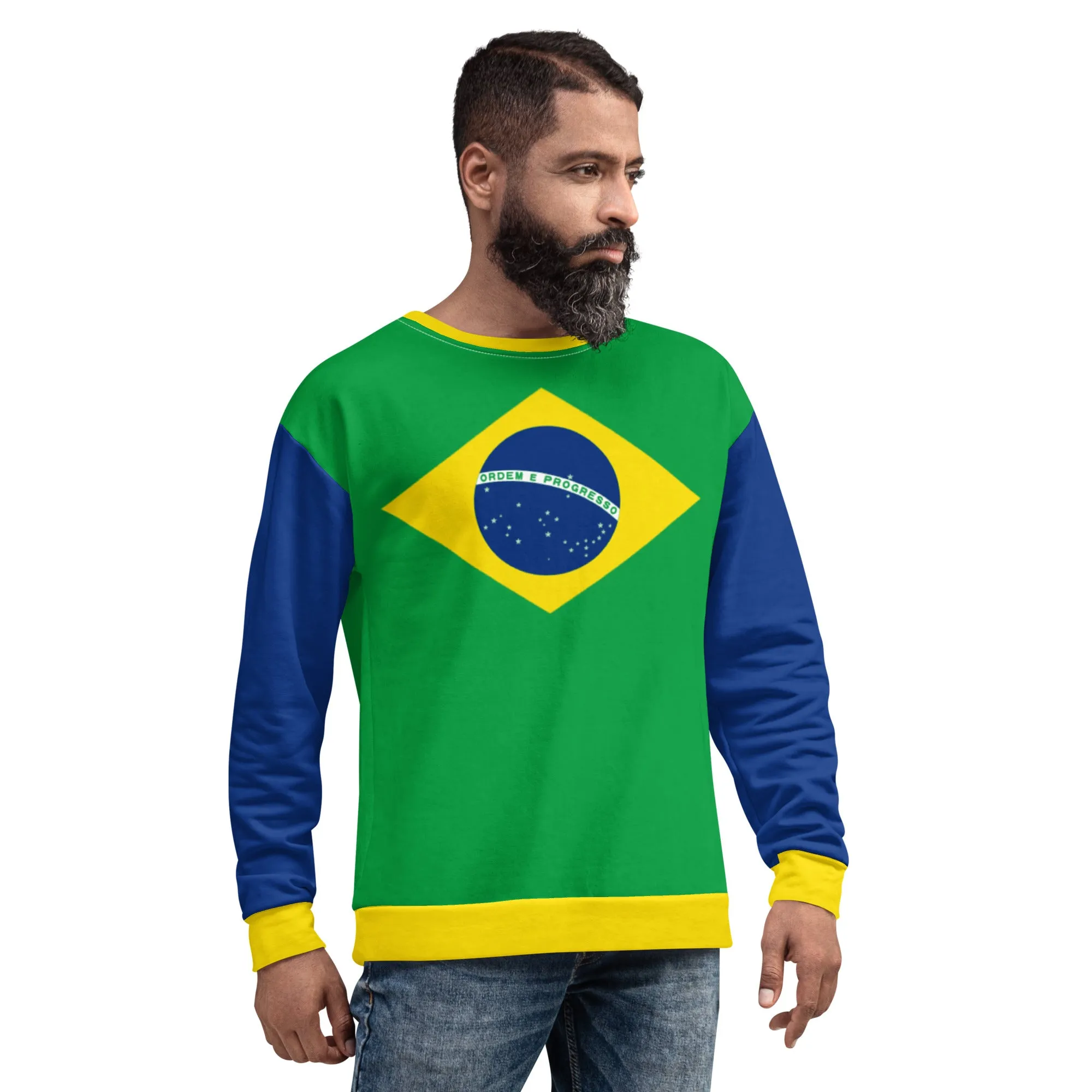 Brazil Sweatshirt / Brazil Clothes Style / Brazilian Flag Color