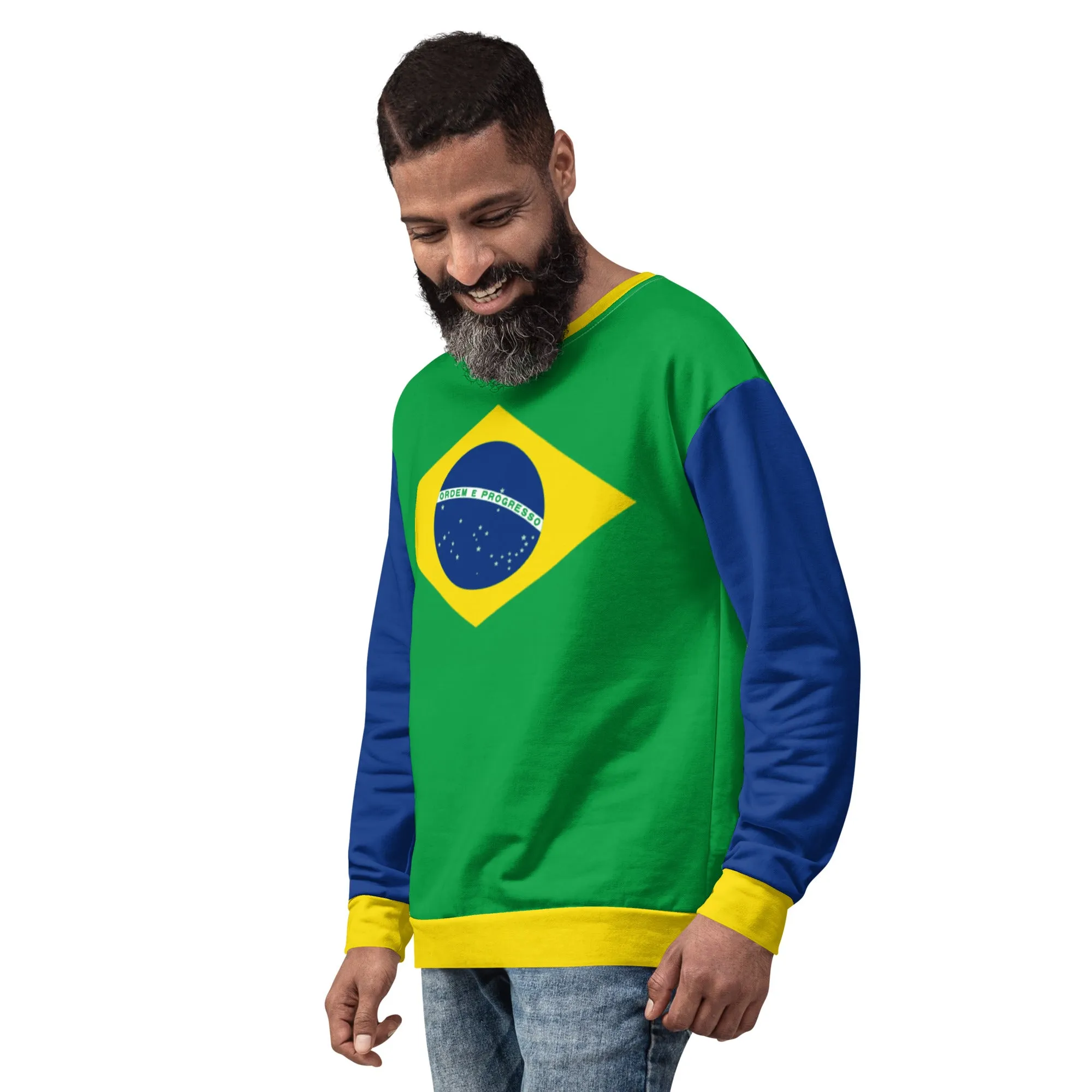 Brazil Sweatshirt / Brazil Clothes Style / Brazilian Flag Color