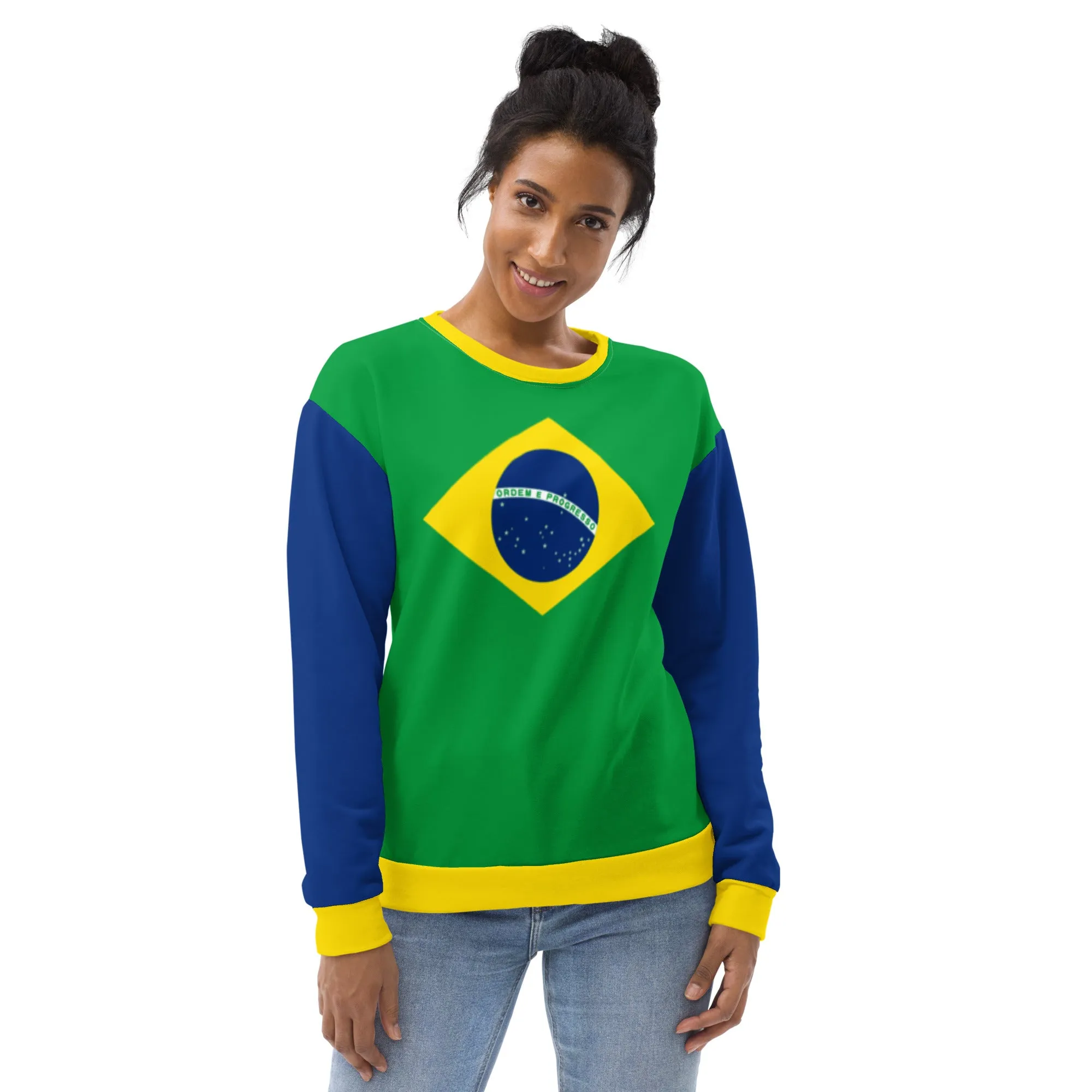 Brazil Sweatshirt / Brazil Clothes Style / Brazilian Flag Color