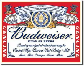 Budweiser Tin Sign