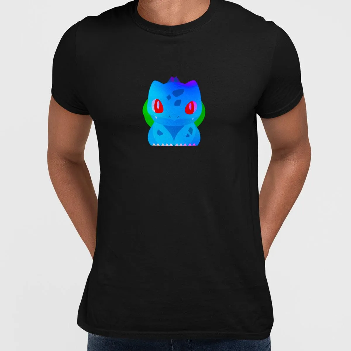 Bulbasaur Dual-Type Grass Poison Pokémon Go Crew Neck Black Tee