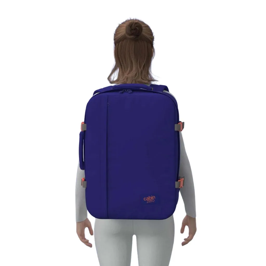 CabinZero Classic 44L Lightweight Carry On Backpack - Neptune Blue