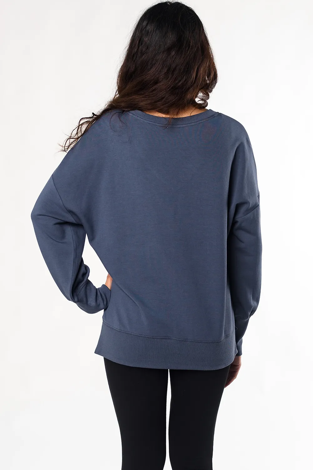 Caitlin Bamboo Sweatshirt - Anchor Blue