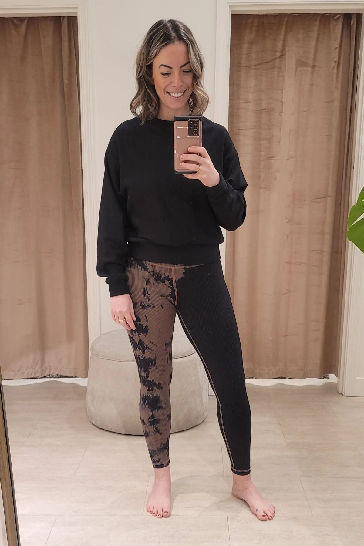 Campbell 7/8 Legging in Truffle   Black