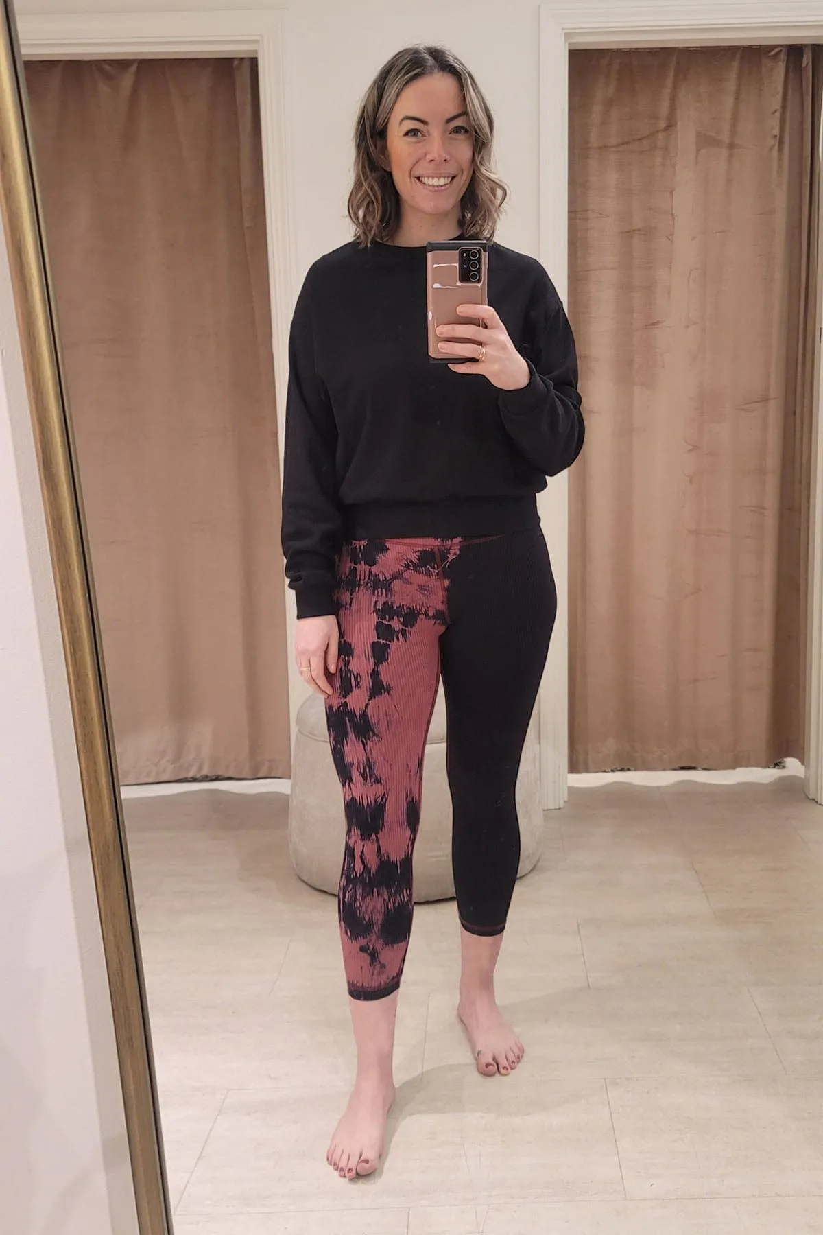 Campbell Midi Legging in Arizona   Black